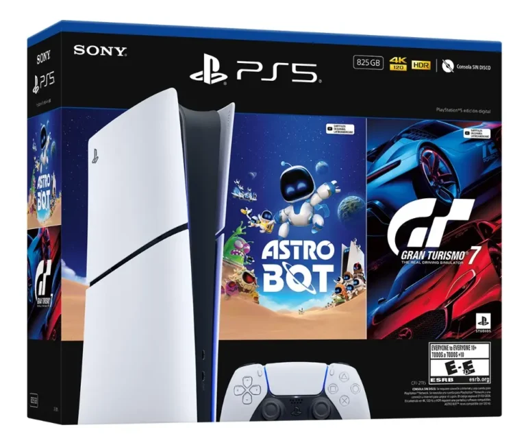 Sony Playstation 5 consola Slim Standard + Juego Astro Bot Y Gt7